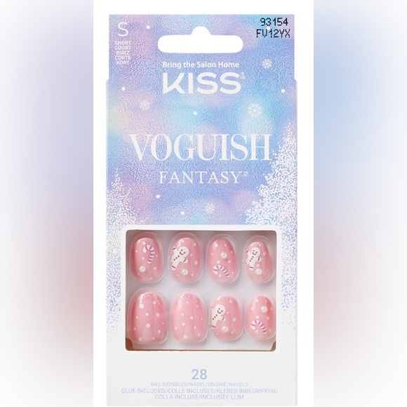 Kiss Other - KISS Voguish Press On Nails Winter Edition - Bundle of (10) Ho Ho Holiday NIB
